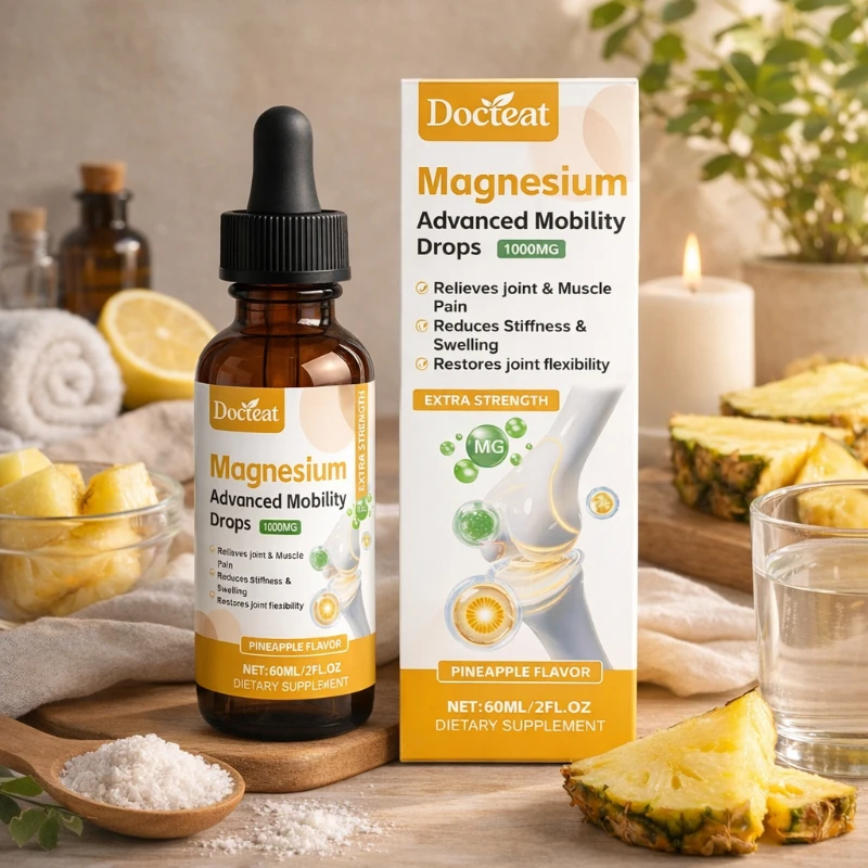 

Joint Support Daily Care Supplement Drops Pineapple Flavor Portable Oral Liquid Helps Flexibility Convenient Travel Size 60ML