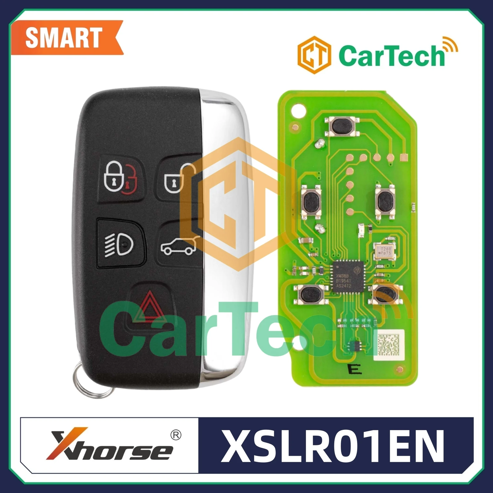 Xhorse XSLR01EN XSLR03EN XM38 Универсальный интеллектуальный дистанционный ключ LR Style 5 кнопок 8A 4D Многоразовый бесконтактный ключ