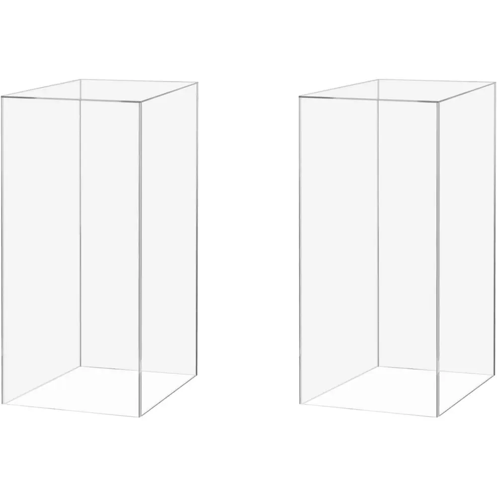 

12x12x32 Acrylic 5-Sided Tall Pedestal Display Stand for Art & Collectibles