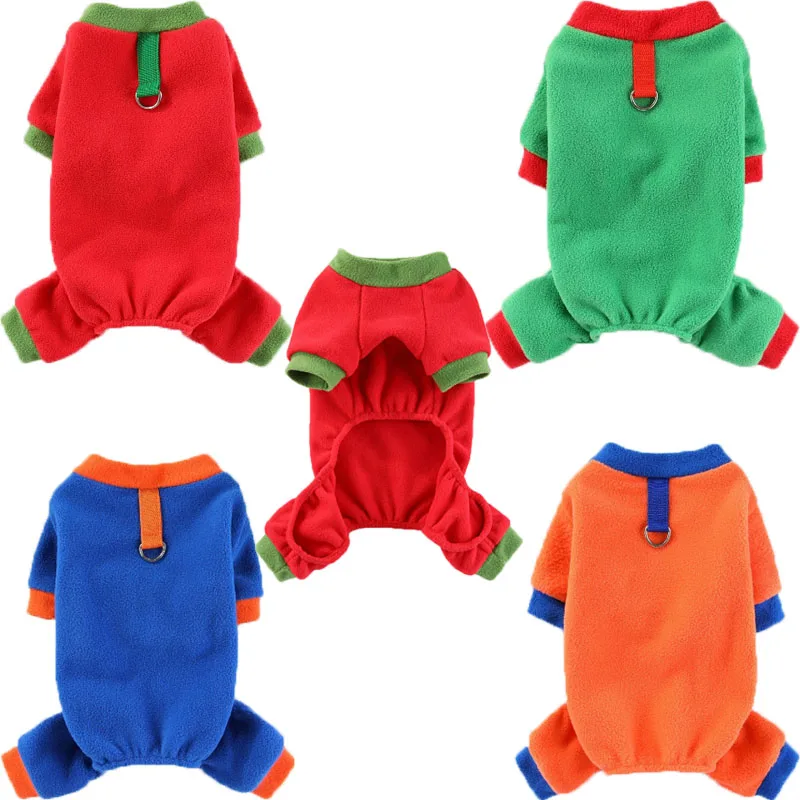 

Dog Clothes Winter Fleece Overalls Pajamas For Dog Puppy Jumpsuit Clothing For Small Medium Dogs Shih Tzu Poodle Pet Bodysuit XS