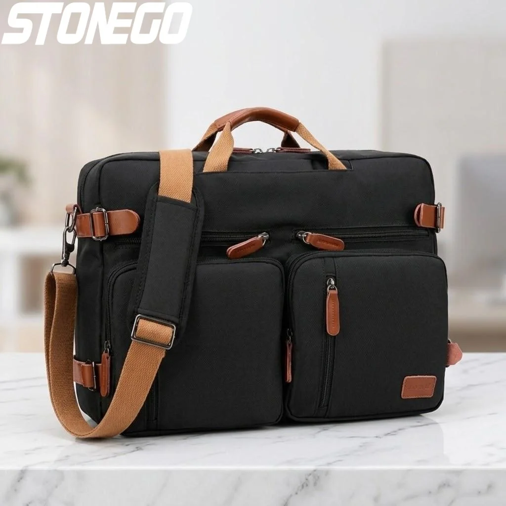 

Men Laptop Backpack 17 Inches Waterproof Business Travel Bag Shoulder Bag for Men Convertible