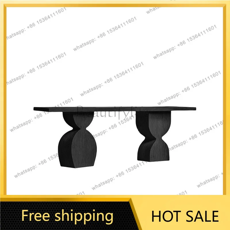 XX. Retro style solid wood entrance table, living room entrance door creative strip table