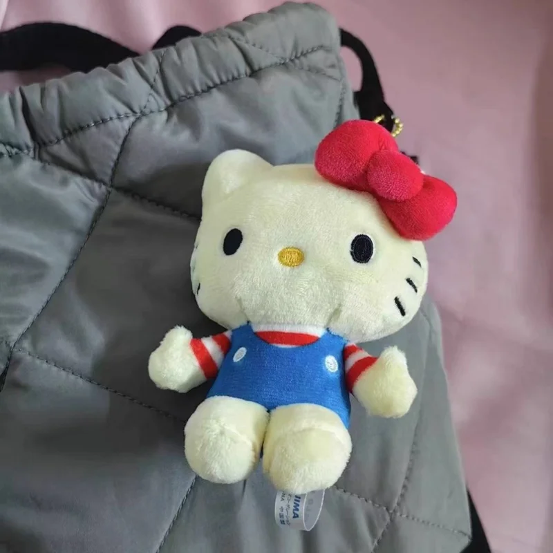 Nieuwe Cartoon Hello Kitty Carbon Zwarte Pluche Pop Sleutelhanger Pp Katoen Gevulde Pop Kawaii Paar Schooltas Hanger Decoratie Gift