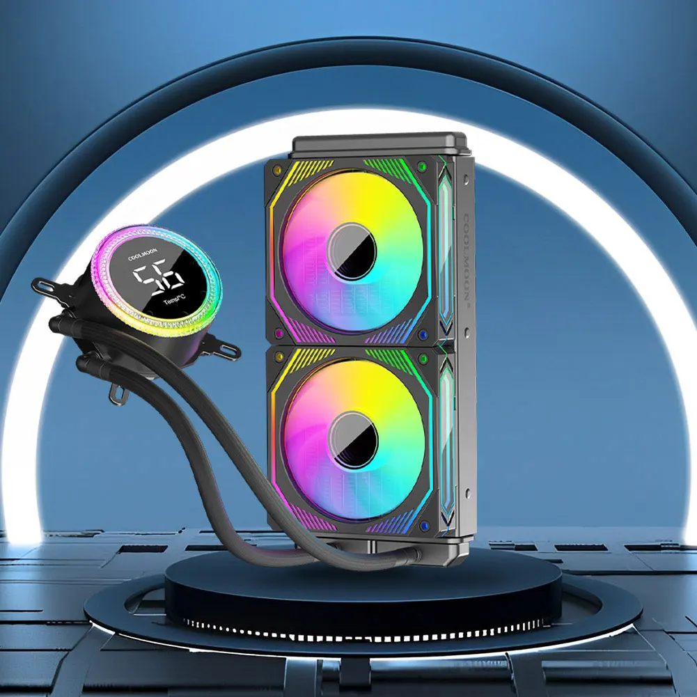 مبرد مياه الكمبيوتر 120 ملم ARGB & PWM مراوح تبريد المياه وحدة المعالجة المركزية لـ Intel AMD لـ Intel LGA 115X/1200/1366/1700/2011/2066