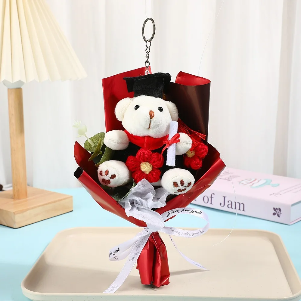 

Bouquet Decoration Bear Bouquet Graduation Gift Teacher's Day Graduate Dr. Bear Bouquet Valentine'S Day Toy Cartoon Lovely Bear