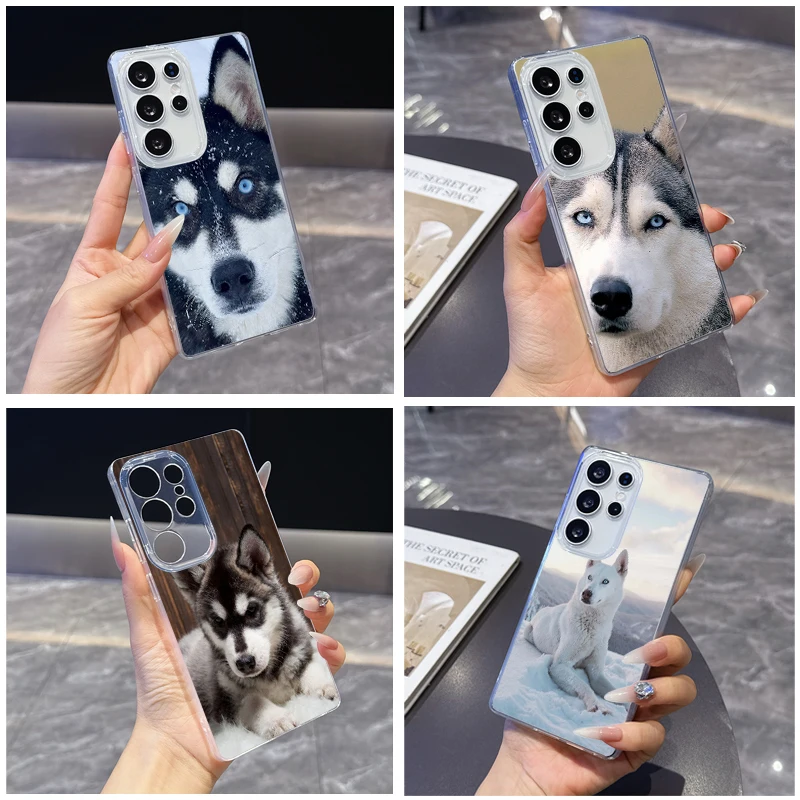 Dumb cartoon dog picture Phone Case for Samsung Galaxy S25 Ultra S20 FE S21 S22+ S23 Plus S24 S26 Edge Transparent Soft Covers