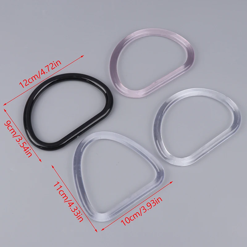 Acrylic Bag Handle For Handbags Transparent Tote Woven Bag Handles DIY Clear Bag Strap With D Buckle Bag Accessories