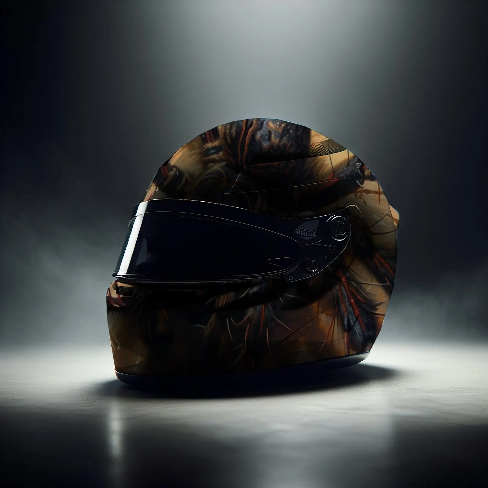 Image 6: Fantaisie horreur géant araignée toxique impression casque complet autocollant pour casque De moto course graphique décalcomanie vinyle Wrap casque De