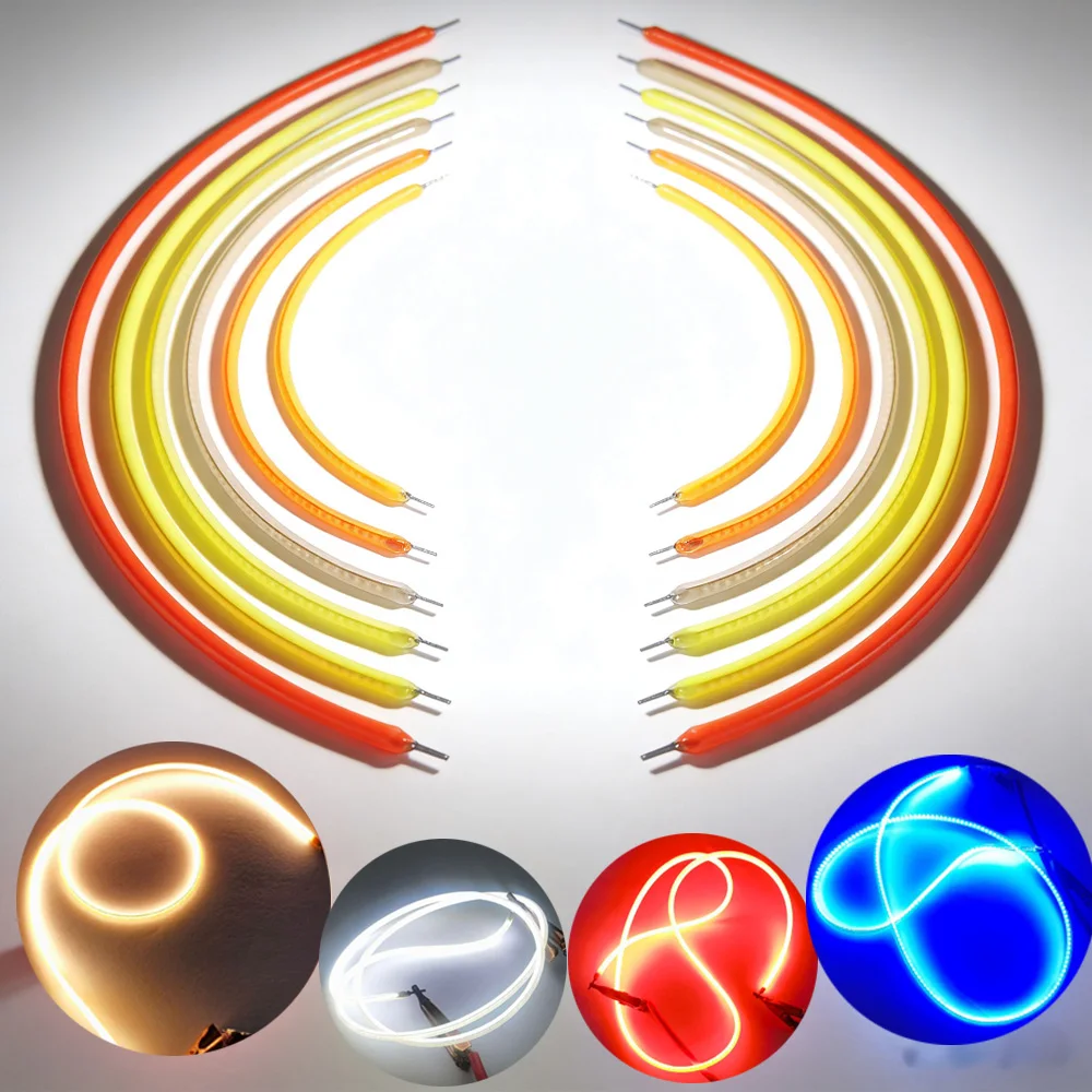 LED Flexible Filament DC3V 38 60 80 95 130 145 185 200 255 300 360 450 460mm COB Edison Bulb Lamp Parts LED Diode Decoration