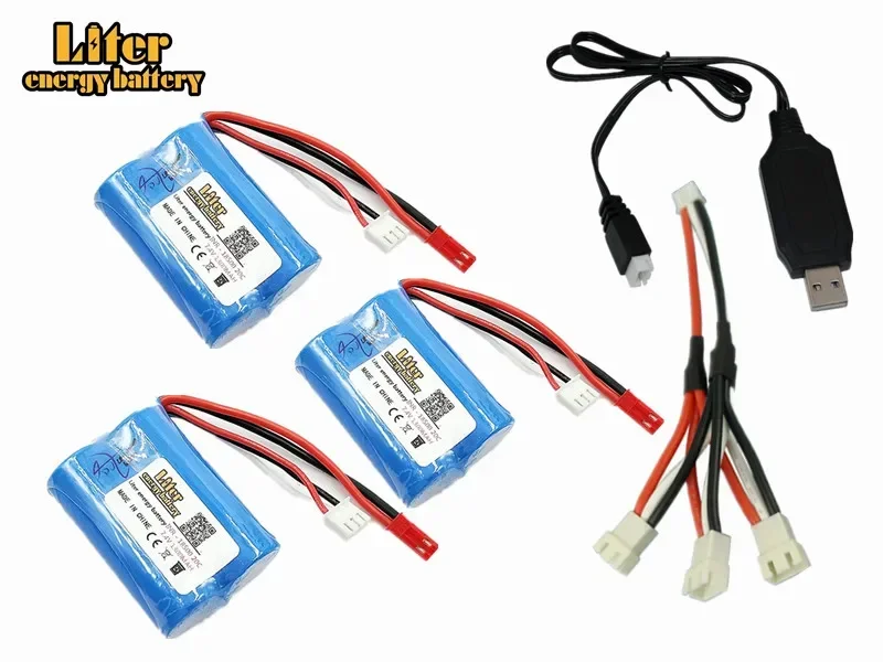 7.4V 1300mAH Lipo Battery For Remote control helicopter RC Boat 7.4 V 1300 mAH 20C discharge 18500 toy battery Cylindrical