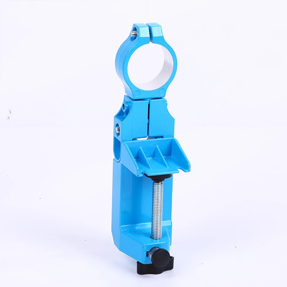 1 Piece 360 Degree Adjustable Drill Stand For Aluminium Alloy Holder For Angle Grinder Woodworking Tool Blue
