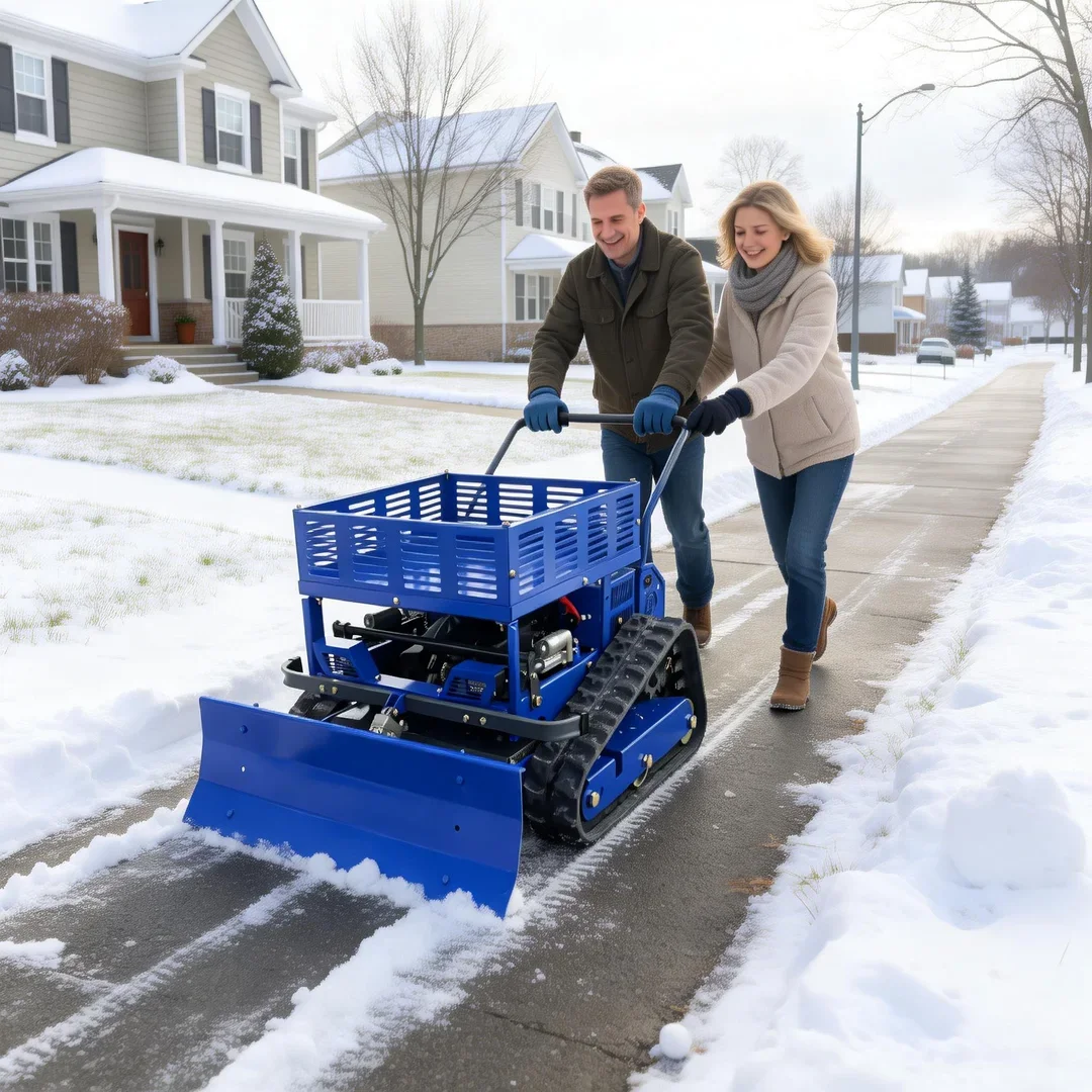 

Customized Remote Control Rotary Tracked Lawn Mower 4-Stroke Cordless Self Propelled All Terrain Gift Storage Rack Snow Shovel
