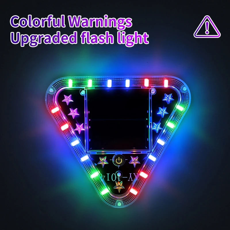 Truck rear end collision prevention solar warning flashing light LED car tail light wiring free warning flashing light