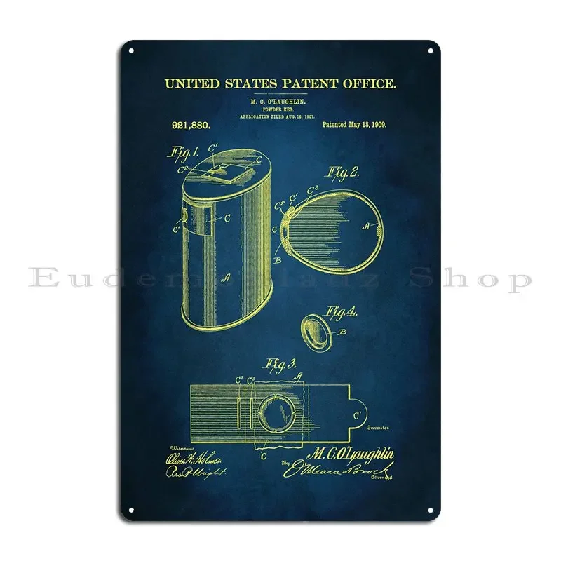 Antique & Vintage Patent Art: 1860 Machine Gun 1862 Gatling Gun Patent Drawing Metal Retro Printing Bar Cave Pub Tin Sign Poster