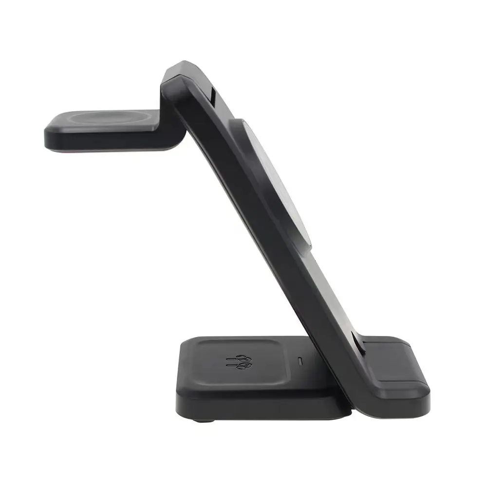 Fast 15W wireless charger foldable and magnetic 3 in 1 for iPhone and For Airpods for clutter charging at home or work