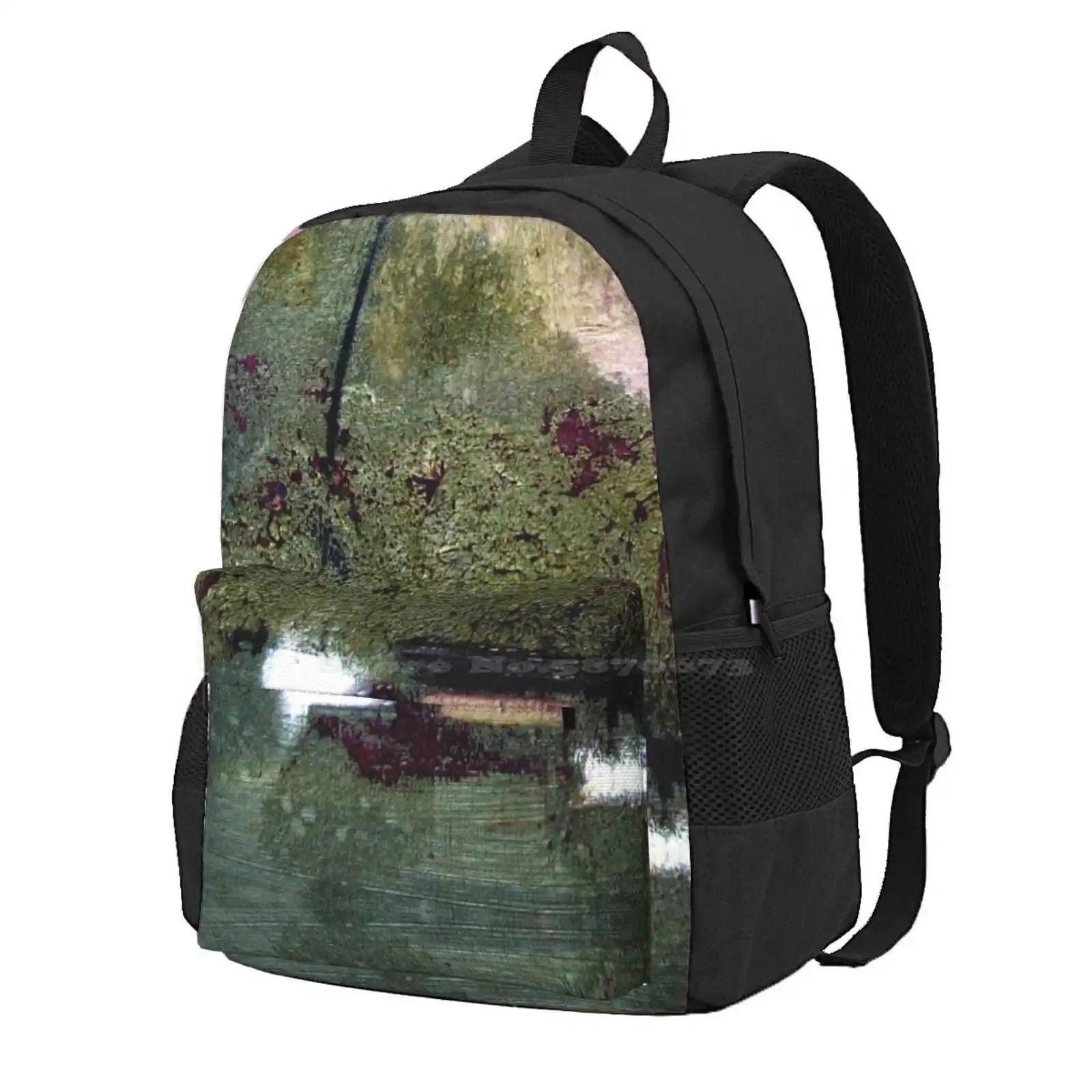 

Sage And Plum Textured Abstract Hot Sale Schoolbag Backpack Fashion Bags Abstract Texture Sage Plum Irregular Ruth Palmer