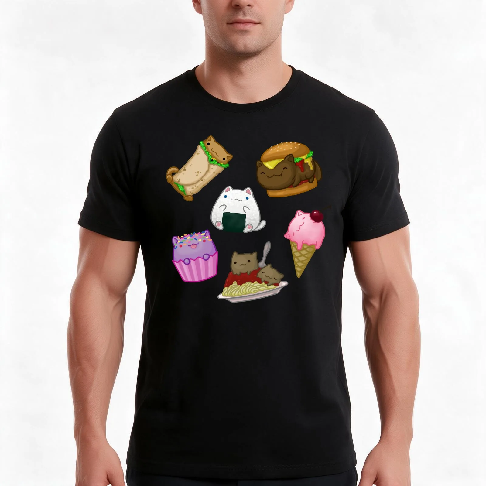 Cat Food Catastrophe!! T-Shirt Summer Casual Cotton Tee, Unisex Men Women