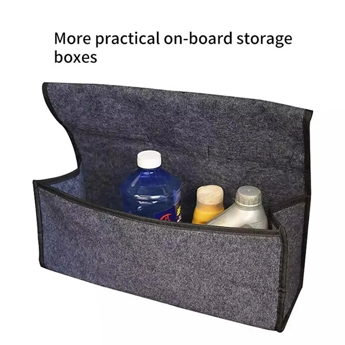 YONGRUN 1PC 2mm/3mm Car Felt Cloth Storage Box Portable Foldable Luggage Storage Bag Car Interior Stacking And Organizing Box