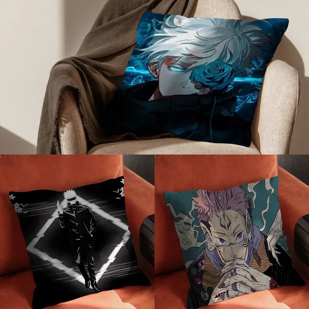 

Jujutsu Kaisen Pillow Case For Car Pillows 60x60 Cushions Luxury Double Sided Cover Home And Decoration Sofa 30x30