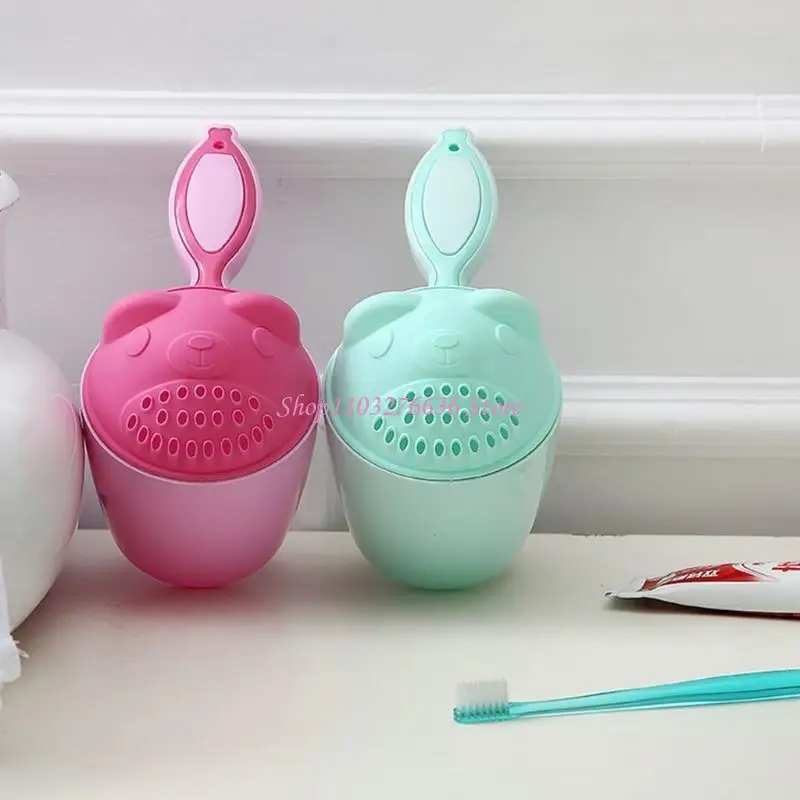 R6FD Cartoon Baby Bath Waterfall Rinser Kids Shampoo Rinse Cup Bath Shower Washing for Head Cup Children Bathing Baby Shower