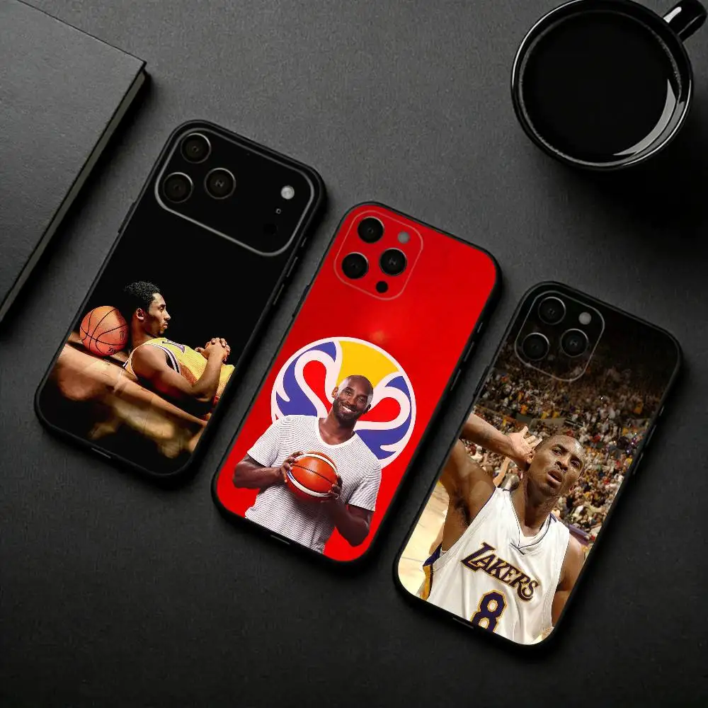 

B-Basketball K-Kobe-E B-Bryant-T 8 24 Phone Case For iPhone 17pro,16,15,14,13,12,11 Plus,Pro Max,XS,Soft Silicone Black Cover