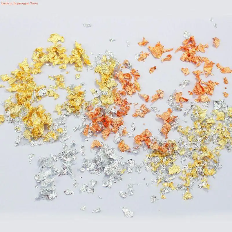 

F92D 3 цвета металлическая фольга хлопья блестки блестки для рисования ногтей фольга декоративная бумага смола формы наполнители
