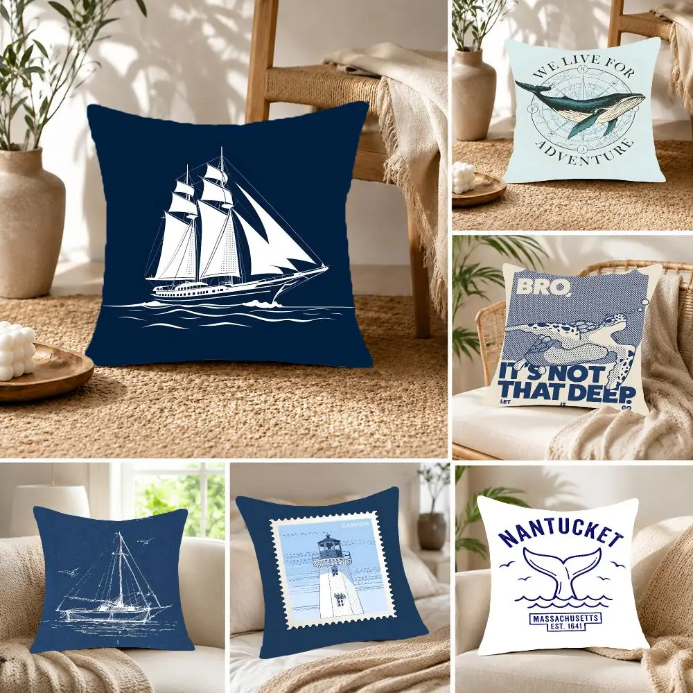 1 Theme Nature Ocean Element 1 Cushion Cover Fluffy velvet Nordic style plush Living room sofa decorative
