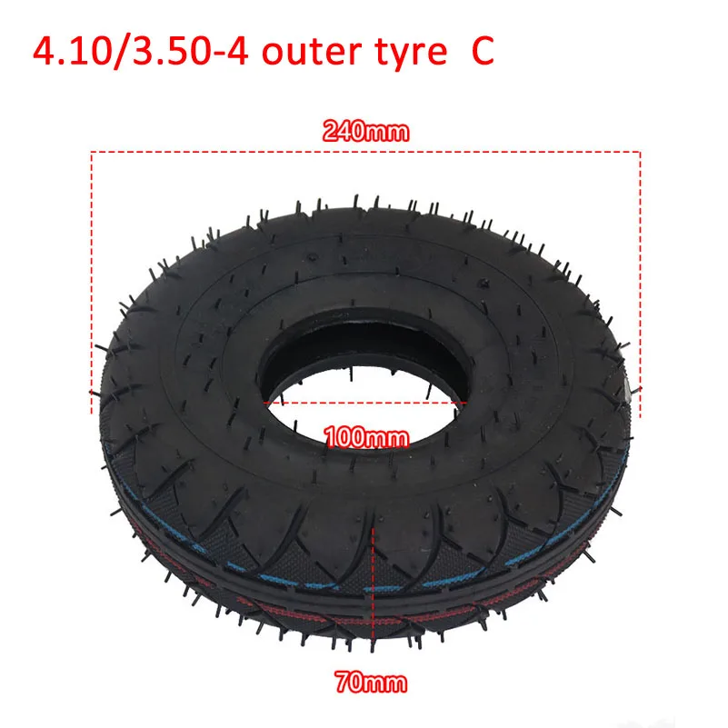 Meerdere opties10 inch 4.10/3.50-4 Band 4.10-4 Banden Binnenband voor Elektrische Driewieler Trolley elektrische scooter magazijn auto