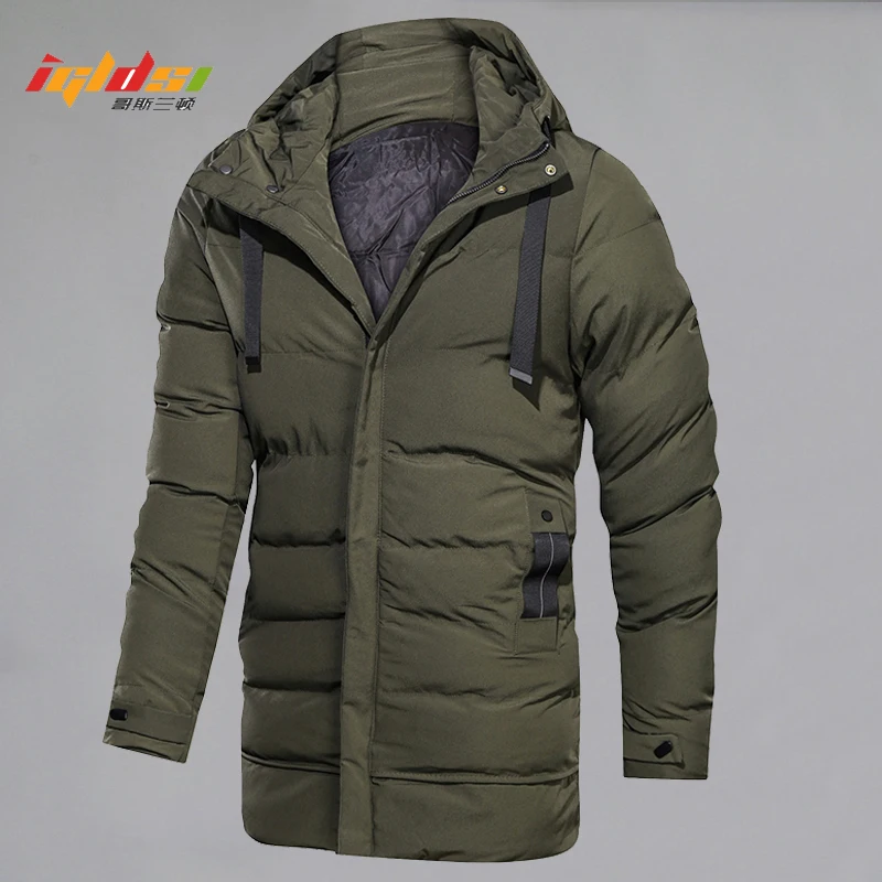 Parkas largas y gruesas para hombre, abrigo informal a prueba de viento, abrigo a prueba de viento, chaquetas con capucha, talla grande 4XL, Invierno