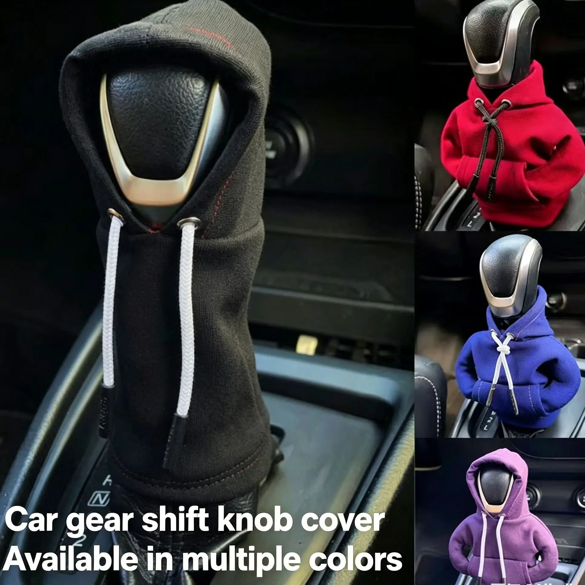 

Gear Shift Hoodie Cover Shift Cover Gear Handle Decoration Fits Manual Automatic Universal Car Shift Lever Interior Decor