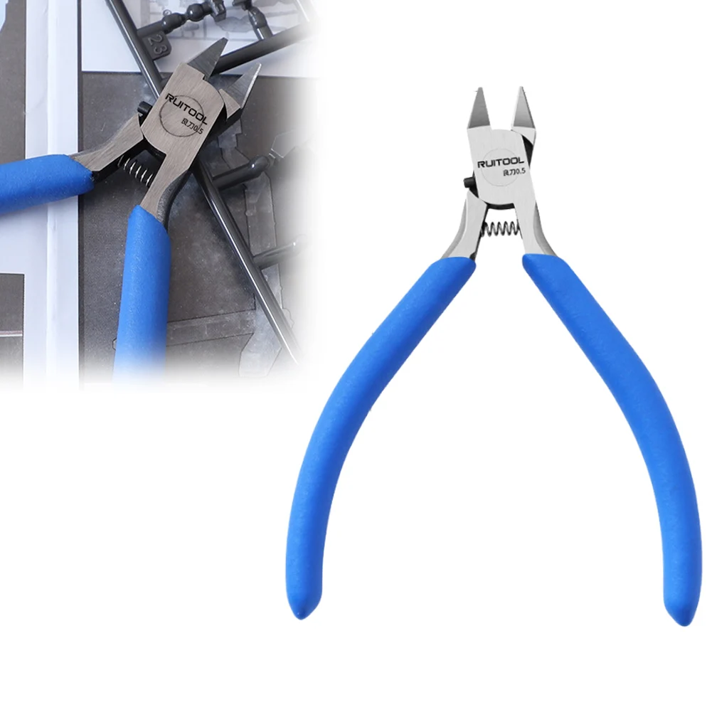  1/2PCS 4.5inch Model Pliers Non-slip Thin Blade Plier Scissors Ultra-thin Single-edge Sprue Cutter Advanced Single-blade Plier