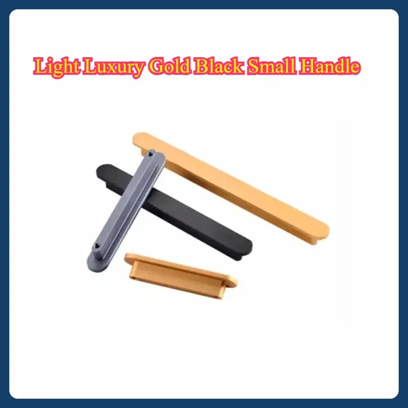 

Gold Black Cabinet Handle Small Luxury Bathroom Door Drawer Pull Handle
