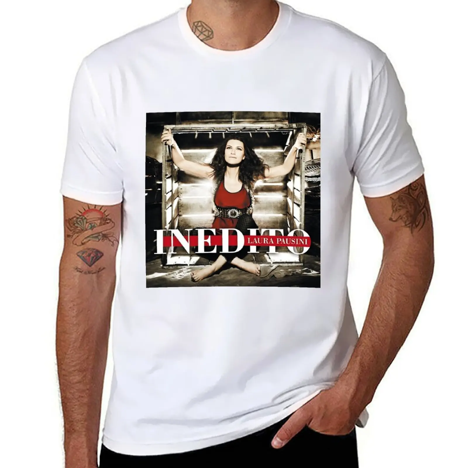 

Laura Pausini inedito T-Shirt funny t shirts cotton cotton t shirts man 100% T-Shirt