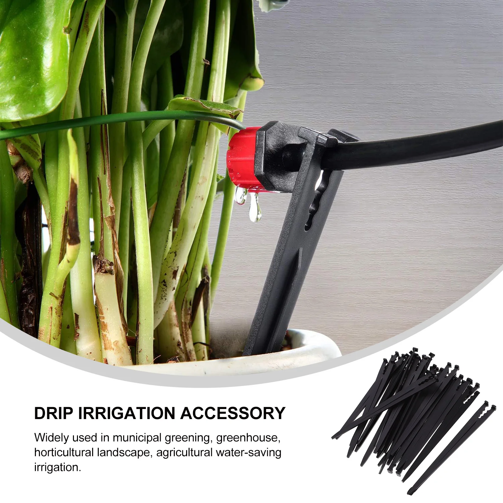 

100Pcs Pe Insert Rod Irrigation Tool Accessories Garden Lawn Drip Irrigation Support Rod Bracket Tube Holder for Micro Drip