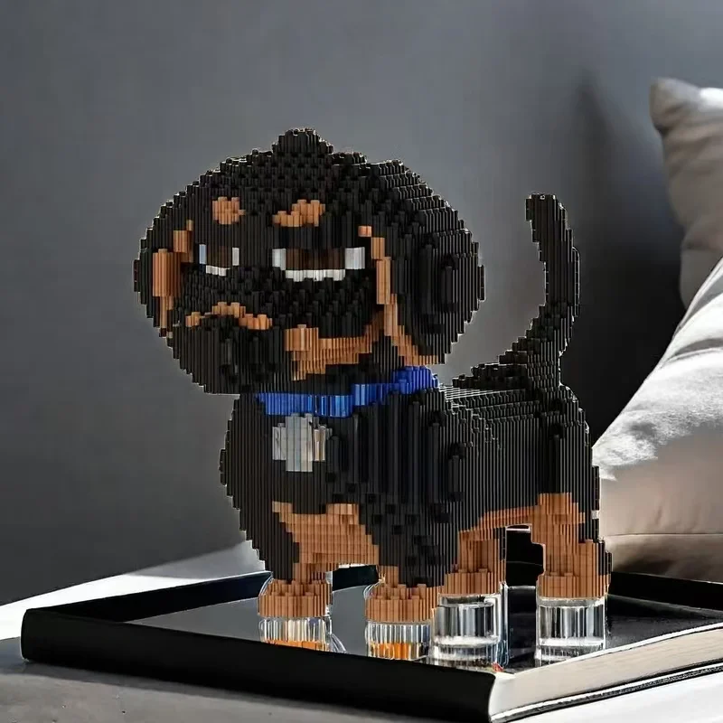 3685-Piece Building Block Set, Cute Animal Dachshund, Pet Dog, Holiday Gift, Room Decoration for Christmas, Halloween Gift