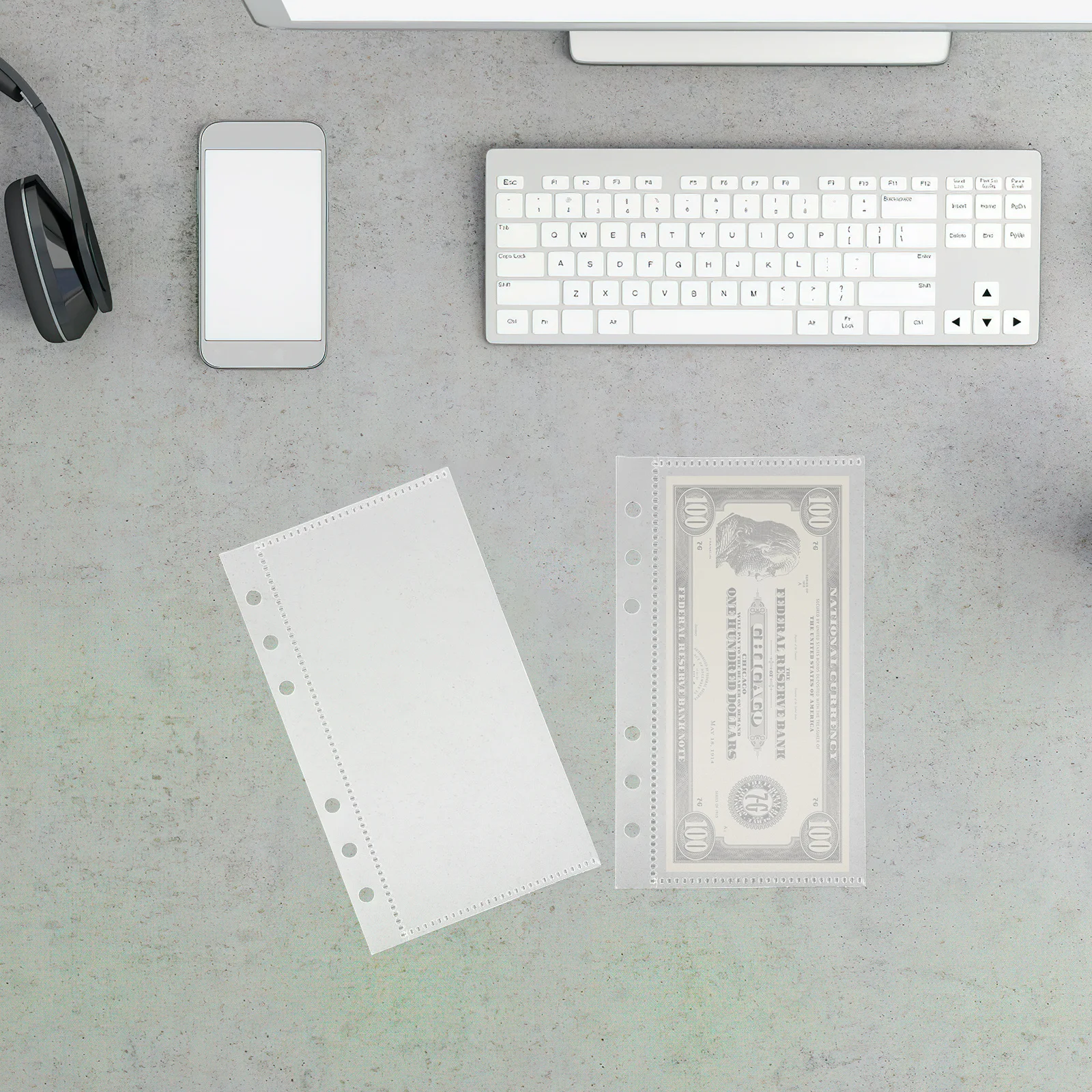 5Pcs PP Binder Dividers Budget Inserts Replaceable Budget Pocket Organizer Multi-Use Binder Accessory Notebook Folder