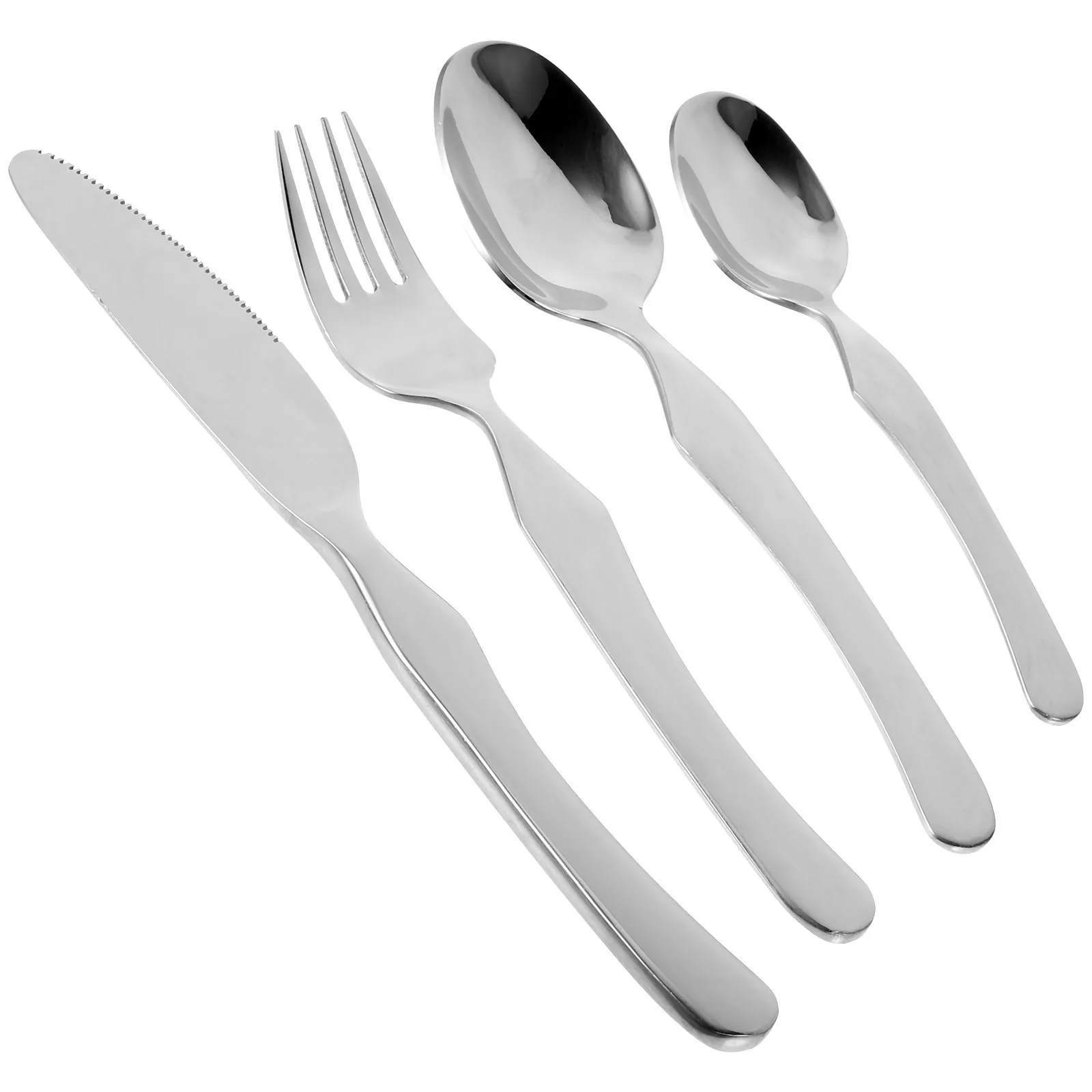 

1Set Kids Stainless Steel Tableware Set Corrosion Resistant Spoon Fork Cutter Flatware for Home Steak Party Camping