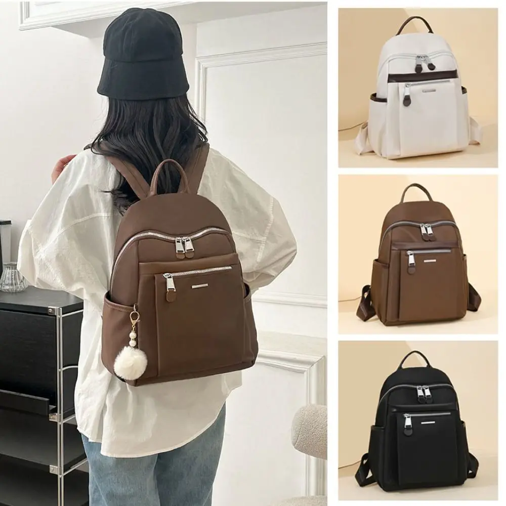 Borsa a tracolla in nylon impermeabile Zaino retrò da viaggio per ragazza di grande capacità Borse da scuola per studenti universitari di nuovo design semplice da viaggio