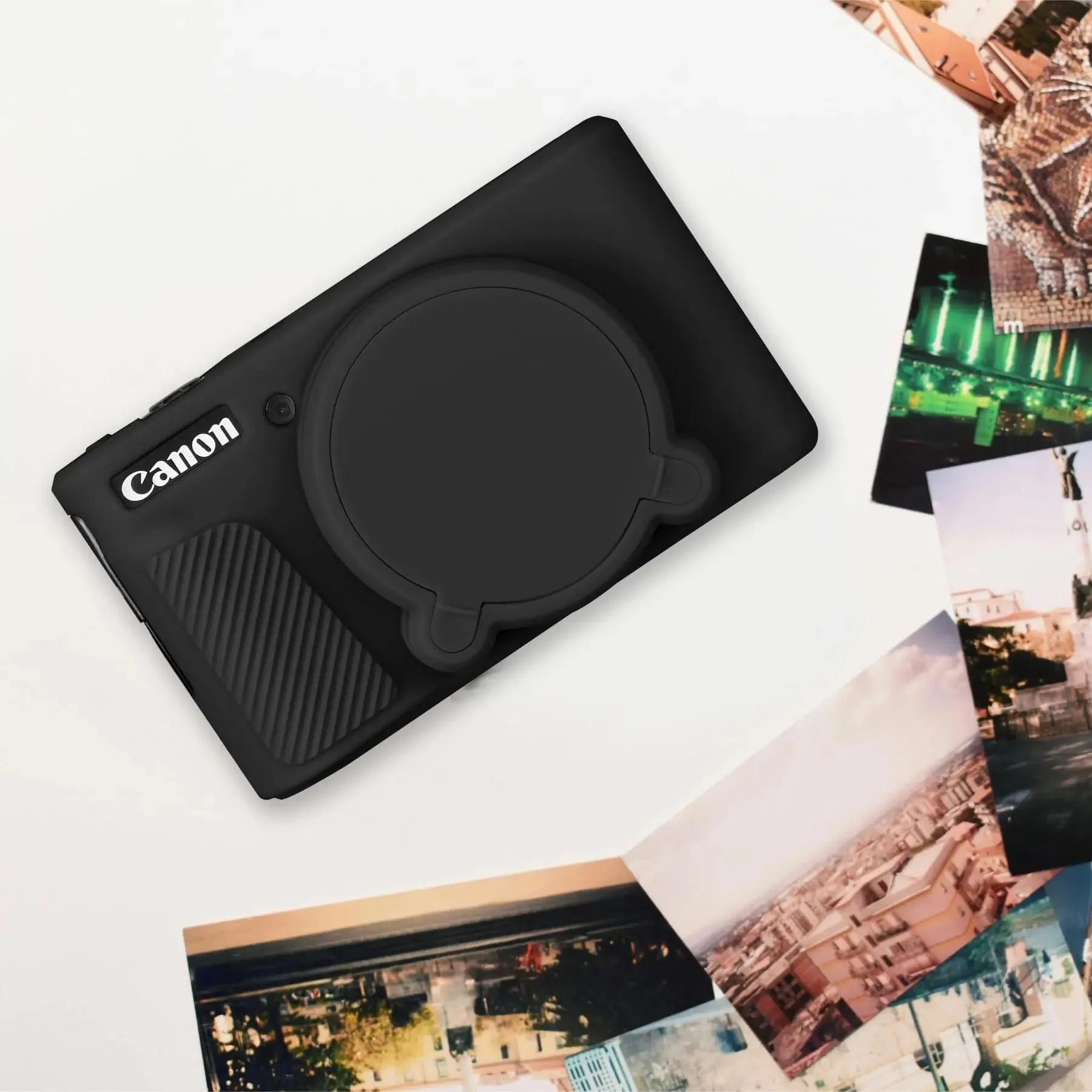 حافظة كاميرا لكاميرا Canon PowerShot SX740 / SX730 الرقمية، حقيبة واقية من السيليكون الناعم ملحقات غطاء العدسة القابلة للإزالة #6