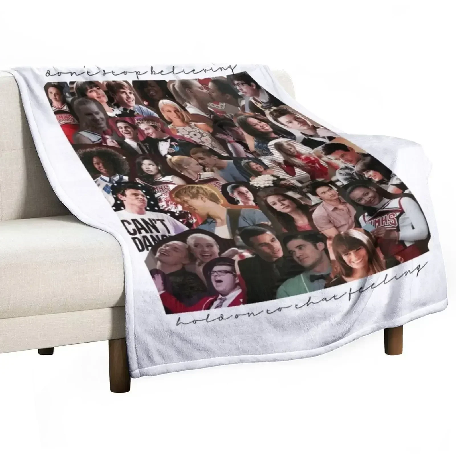 

Glee Collage Throw Blanket Travel Bed covers Decorative Sofas Blankets