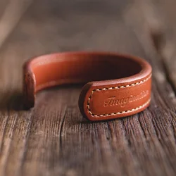 Maden Men's Handmade Adjustable Leather Cuff Bracelets Indian Thunderbird Design Wristband Bracelet Khaki Brown Male accessories