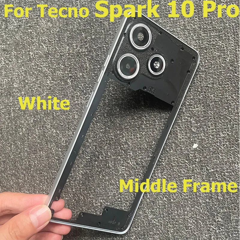 For Tecno Spark 10 Pro LCD Frame Middle Frame Bezel Housing Replacement Parts Front Frame