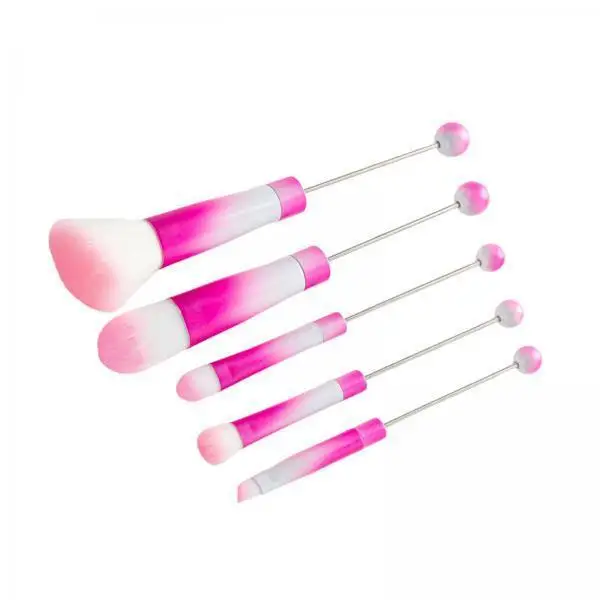 Makeup Brushes Set Professional Synthetic Fiber Beadable Brush Kit Blush Contour for Travel and Gift