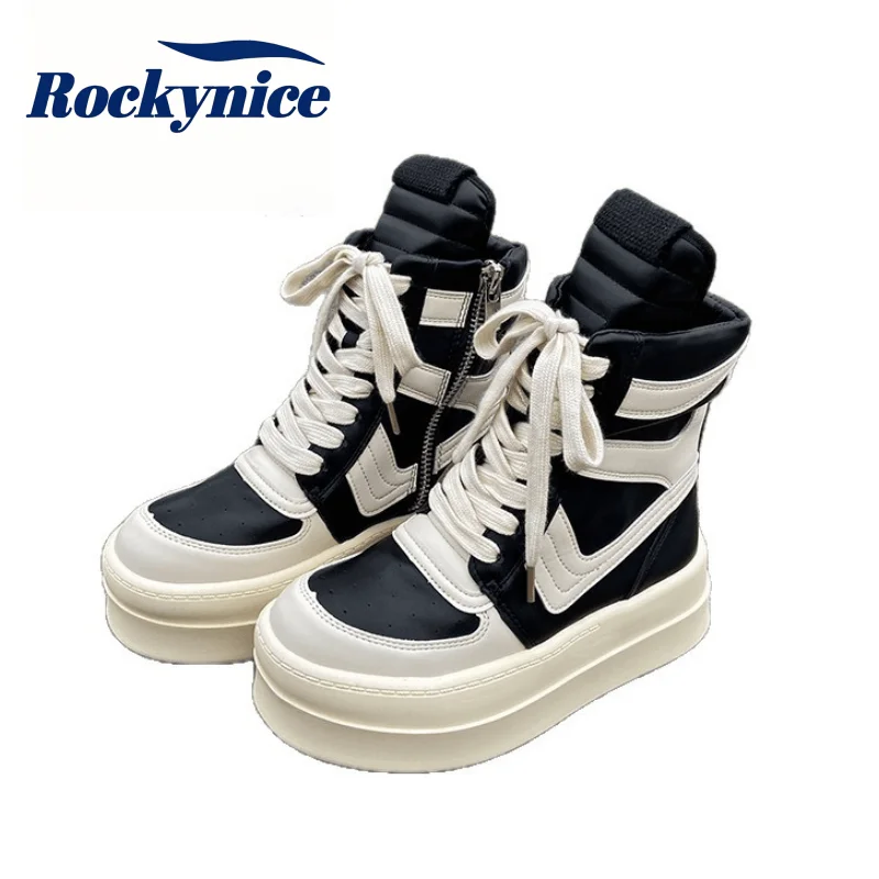 2026 Autumn Women Platform Ankle Boots Casual Vulcanized Skateboard Shoes Comfortable High-Top Sneakers Sports Motorcycle Boots