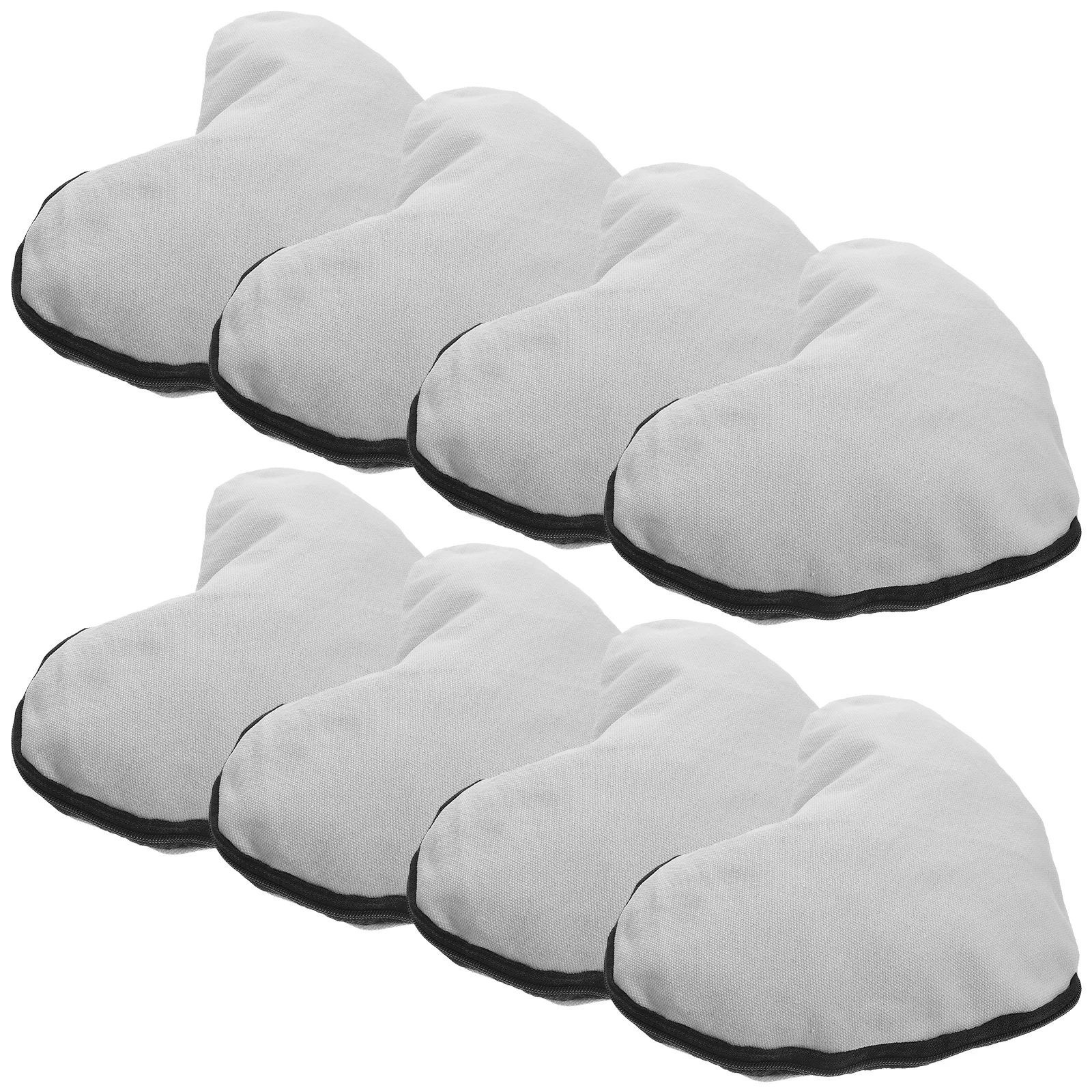 8 Piezas de Bolsas de Maquillaje en Forma de Corazón para DIY, Bolsa de Lápices de Lona en Blanco para Organizador de Viaje, Estuche de Almacenamiento para Sublimación