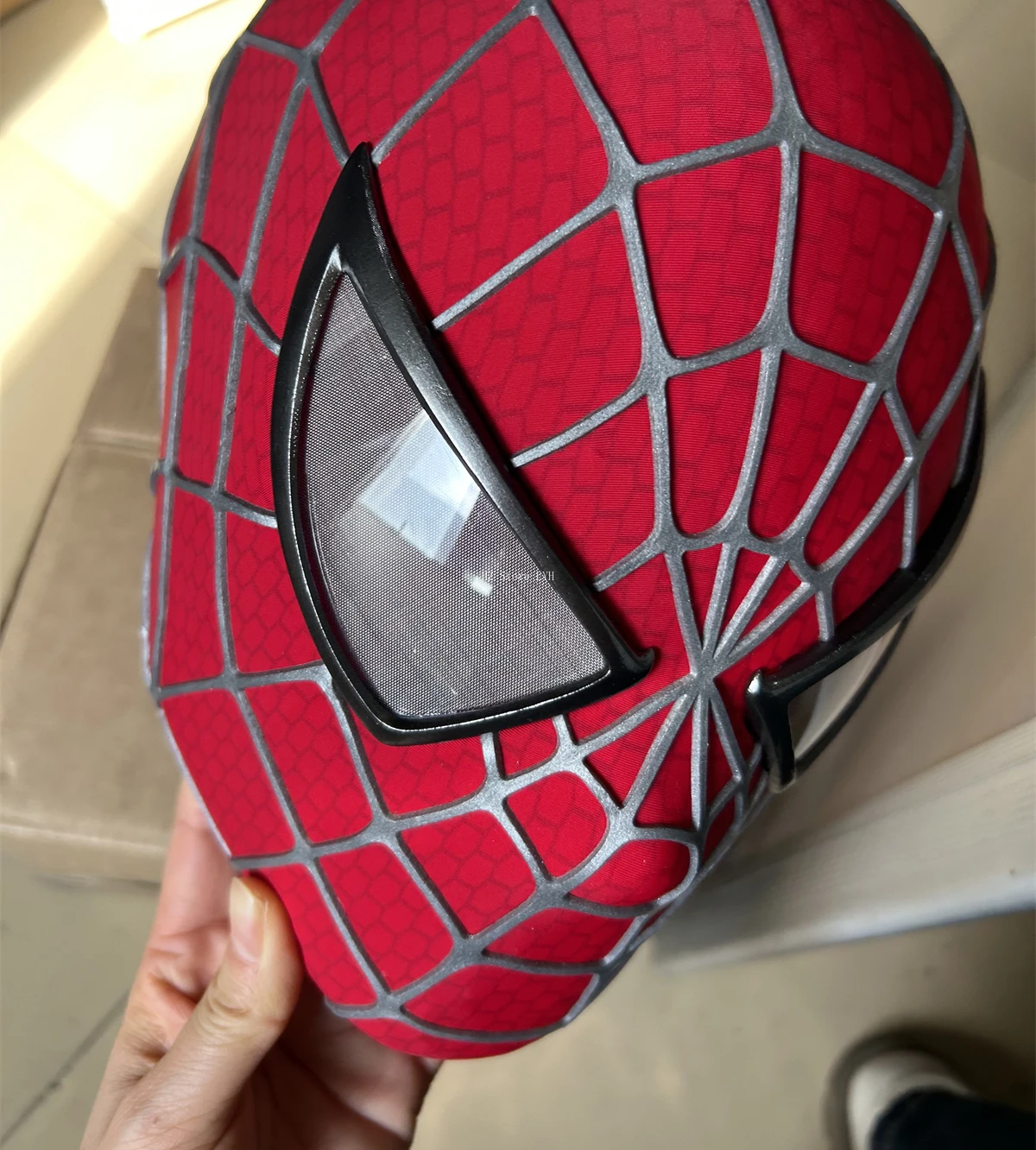 Marvel Spider-Man Sam Raimi Spiderman Mask with Faceshell & 3D Rubber Webs, Wearable Movie Prop Replica Halloween Cosplay Masks