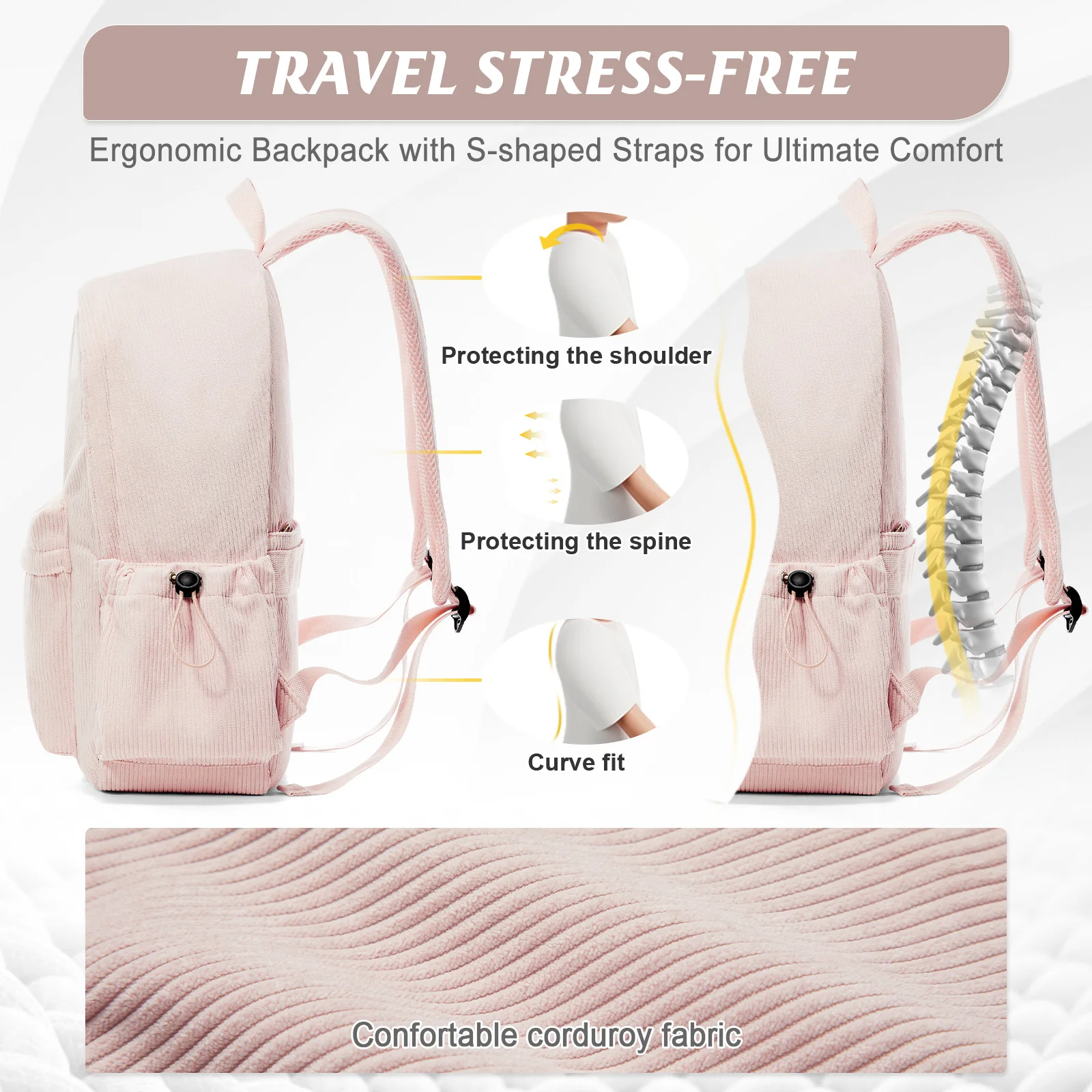 レディースバックパック スクールバックパック ティーン向け、リュックサック ノートパソコン対応、女子男子用スクールバッグ、盗難防止防水バックパック 女子学生向け