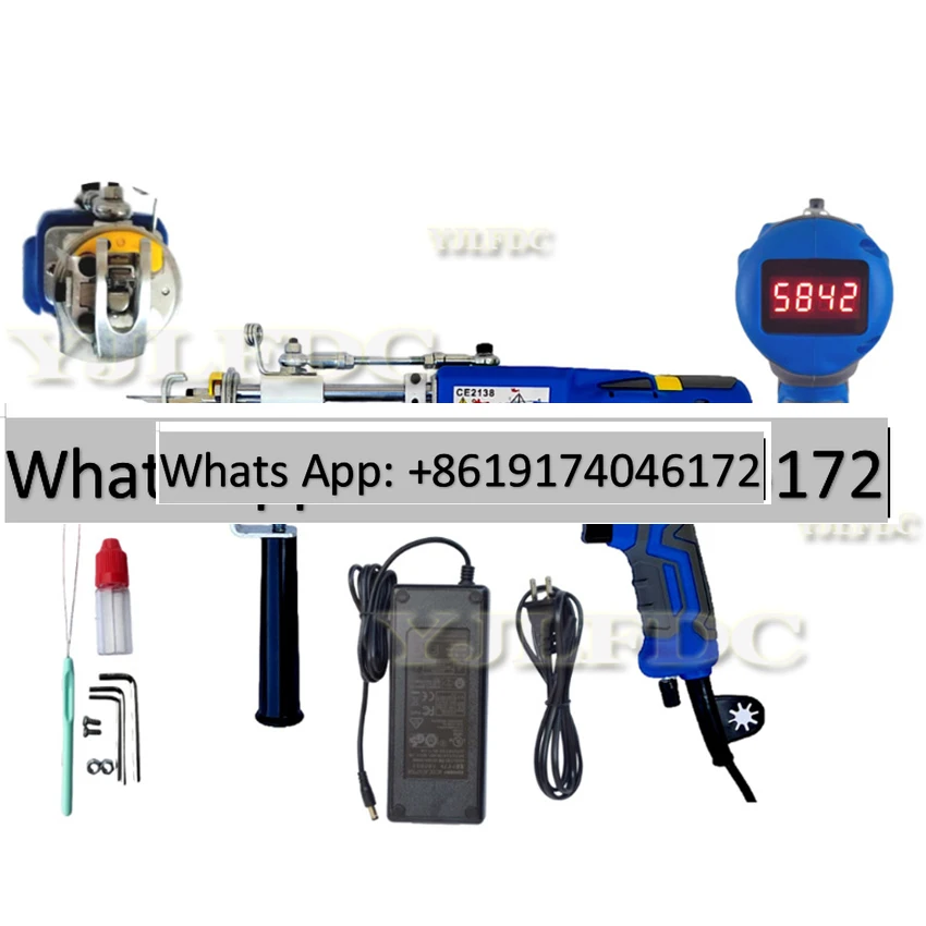 2 IN 1 Electric Carpet Tufting Gun Tufting Machine120W with Digital Display and Light Tufting Kit Carpet Weaving Flocking