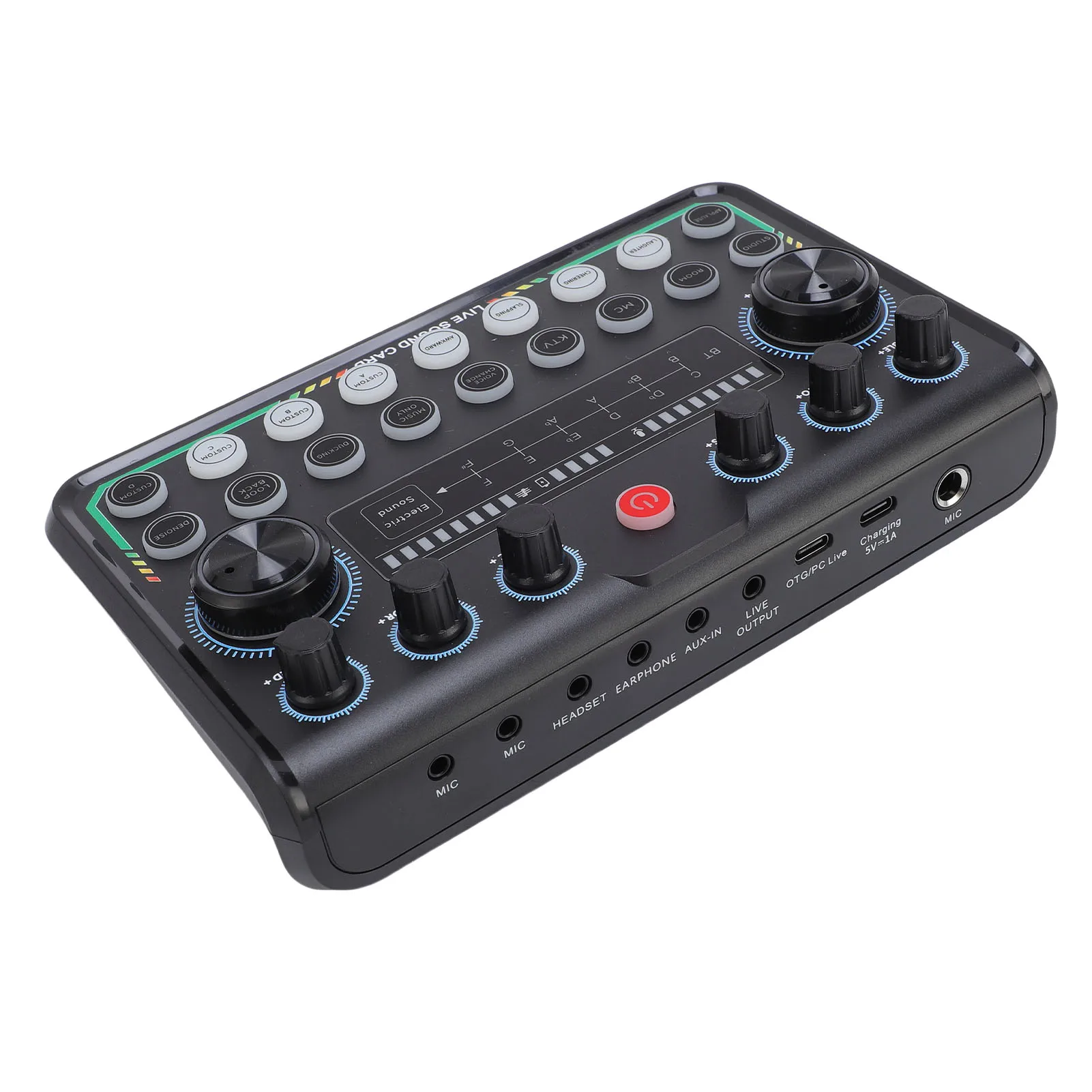 مجموعة ميكروفون بودكاست مع ميكروفون مكثف مع بطاقة صوت حية للكمبيوتر الشخصي والهواتف الذكية وبث تسجيل الاستوديو #3