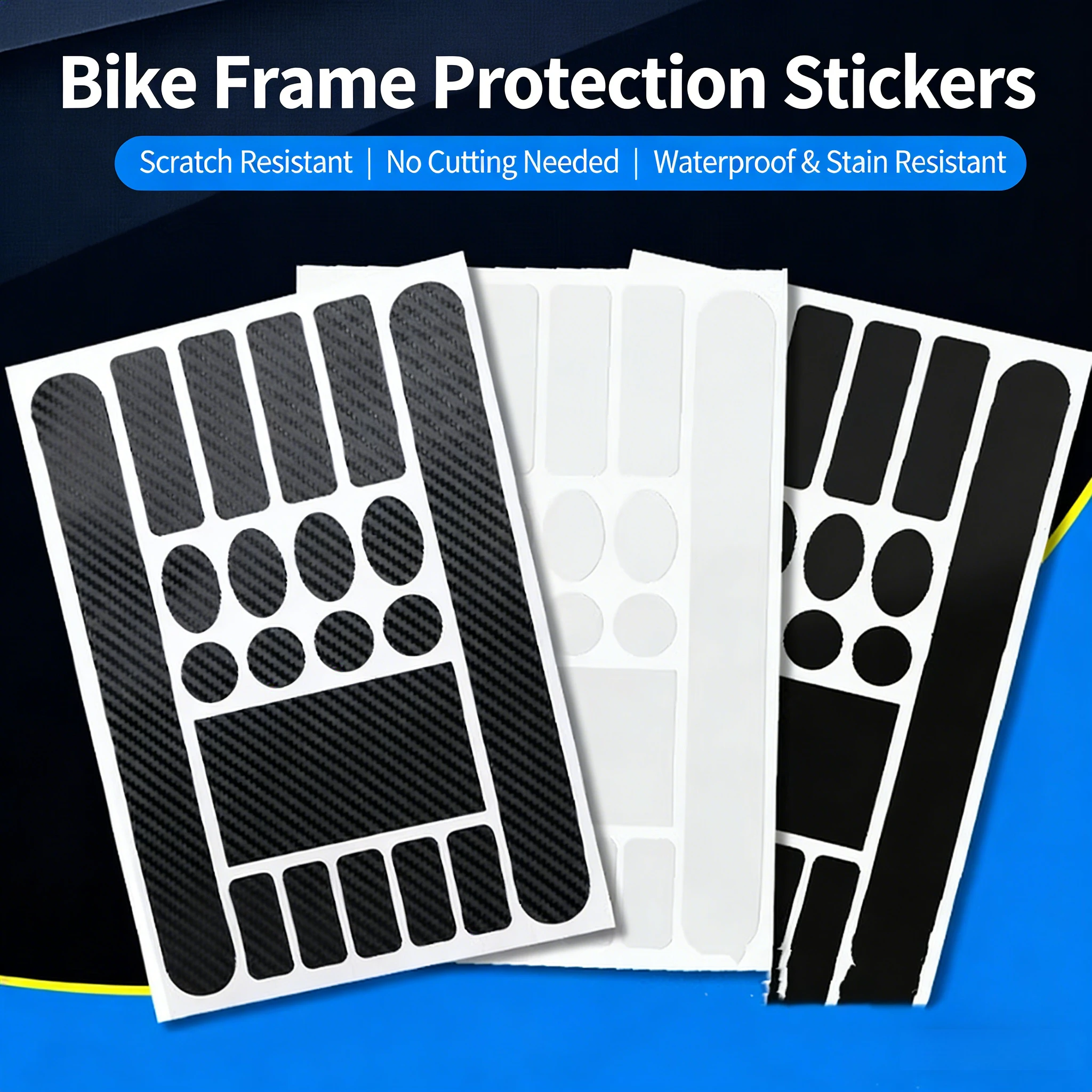 Carbon Fiber Bike Chainstay Protector Sticker Transparent Vinyl Film Anti Scratch Waterproof MTB Frame Decal
